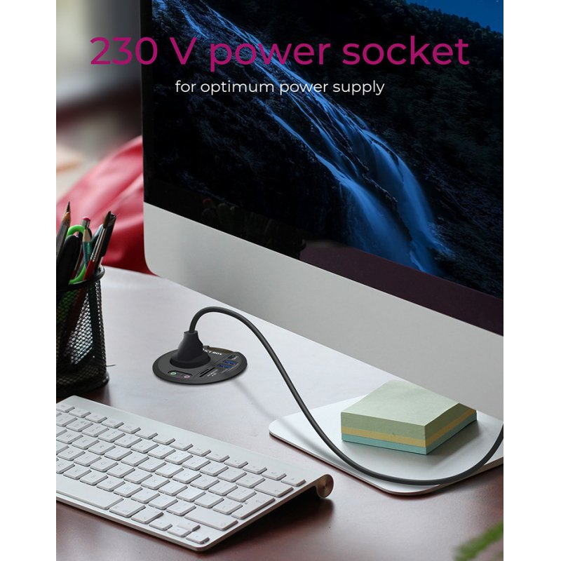 USB Hub ICY BOX Table 2x USB 3.0 Black