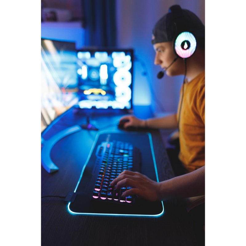 SureFire Silent Flight RGB-680 Tapis de souris de jeu Noir