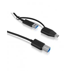 ICY BOX IB-CB032 USB cable 1 m USB 3.2 Gen 1 (3.1 Gen 1) USB B USB A Black