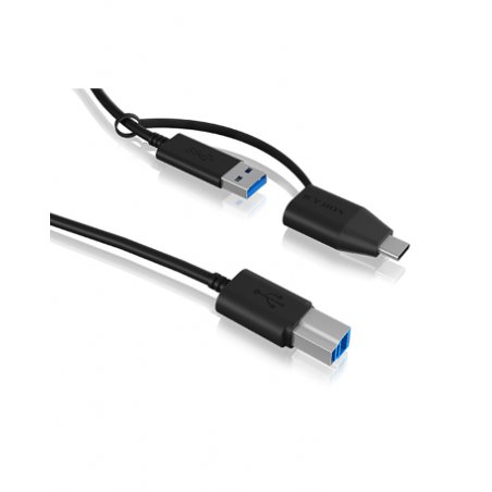 ICY BOX IB-CB032 USB cable 1 m USB 3.2 Gen 1 (3.1 Gen 1) USB B USB A Black