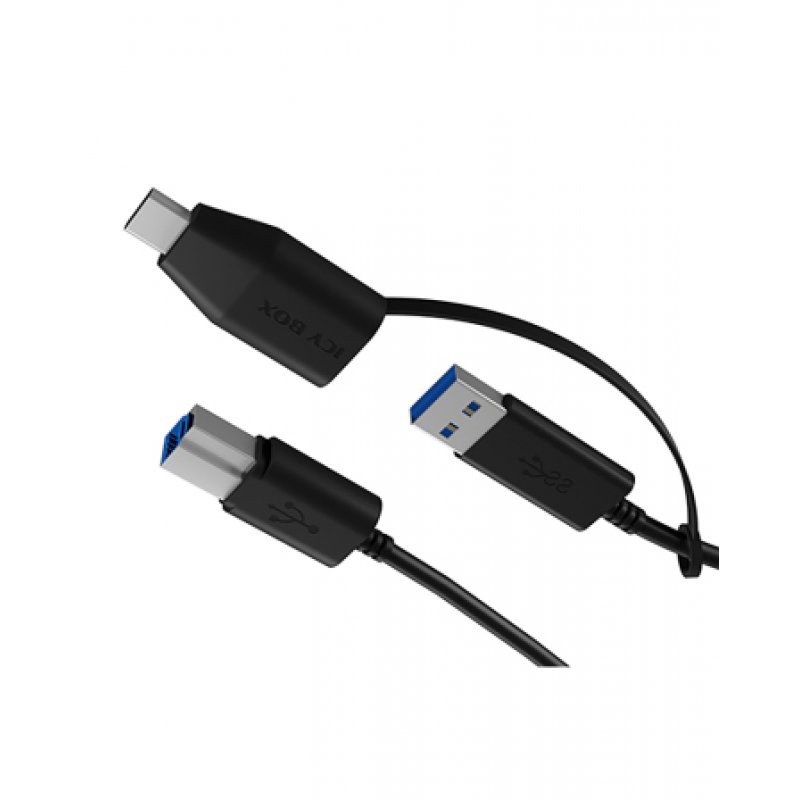 ICY BOX IB-CB032 USB cable 1 m USB 3.2 Gen 1 (3.1 Gen 1) USB B USB A Black
