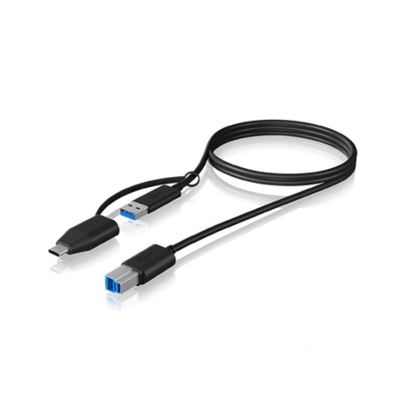 ICY BOX IB-CB032 USB cable 1 m USB 3.2 Gen 1 (3.1 Gen 1) USB B USB A Black
