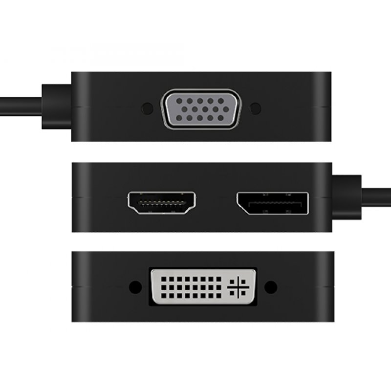 Adap ICY BOX USB-C to HDMI, DP, VGA or DVI