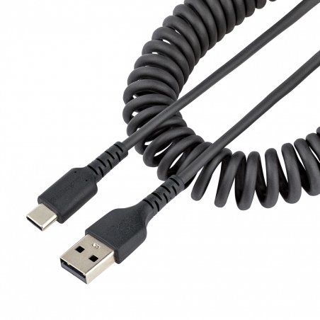 StarTech.com 20in (50cm) USB A to C Charging Cable, Coiled Heavy Duty Fast Charge & Sync, High Quality USB 2.0 A to USB 