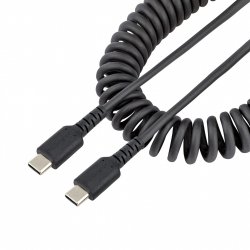 3ft USB C Charging Cable Coiled M/M