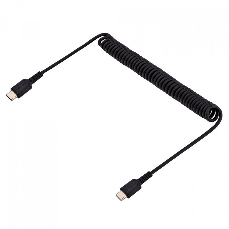 3ft USB C Charging Cable Coiled M/M
