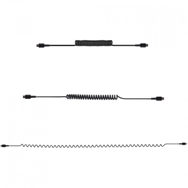 3ft USB C Charging Cable Coiled M/M