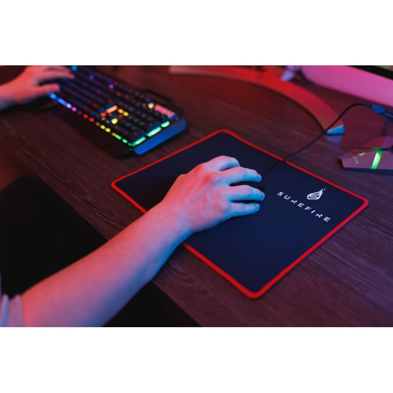 SureFire Silent Flight 320 Gaming mouse pad Black, Red