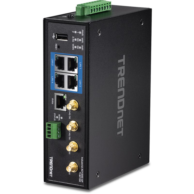 Trendnet TI-W100 routeur sans fil Gigabit Ethernet Bi-bande (2,4 GHz / 5 GHz) Noir
