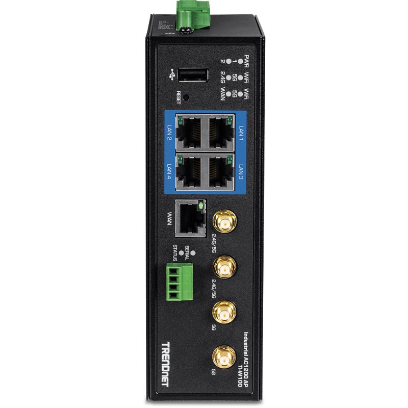 Trendnet TI-W100 routeur sans fil Gigabit Ethernet Bi-bande (2,4 GHz / 5 GHz) Noir
