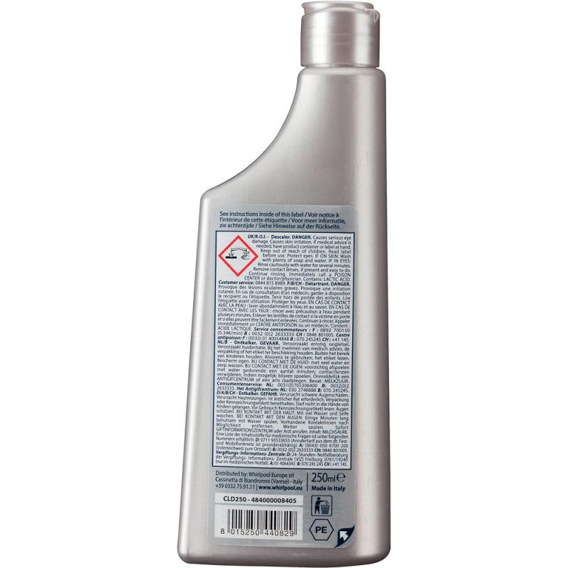 Whirlpool CLD250- 484000008405 descaler Domestic appliances Liquid (ready to use) 250 ml