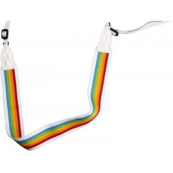 Polaroid Camera Strap Flat Rainbow White