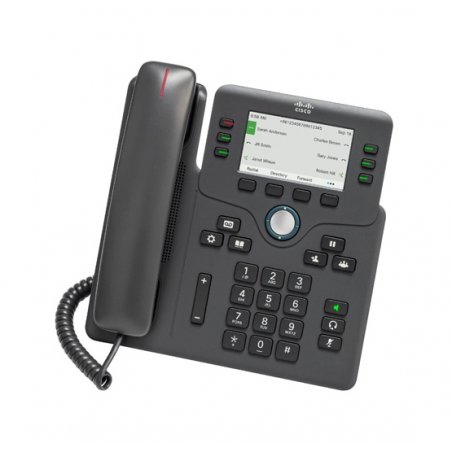 Cisco CP-6871-3PCC-K9 téléphone fixe Noir 6 lignes