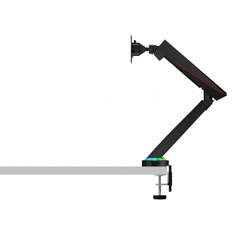 ICY BOX Gaming Monitorständer 32'' 8KG USB3.0 Media-Hub RGB Light 1 Monitor