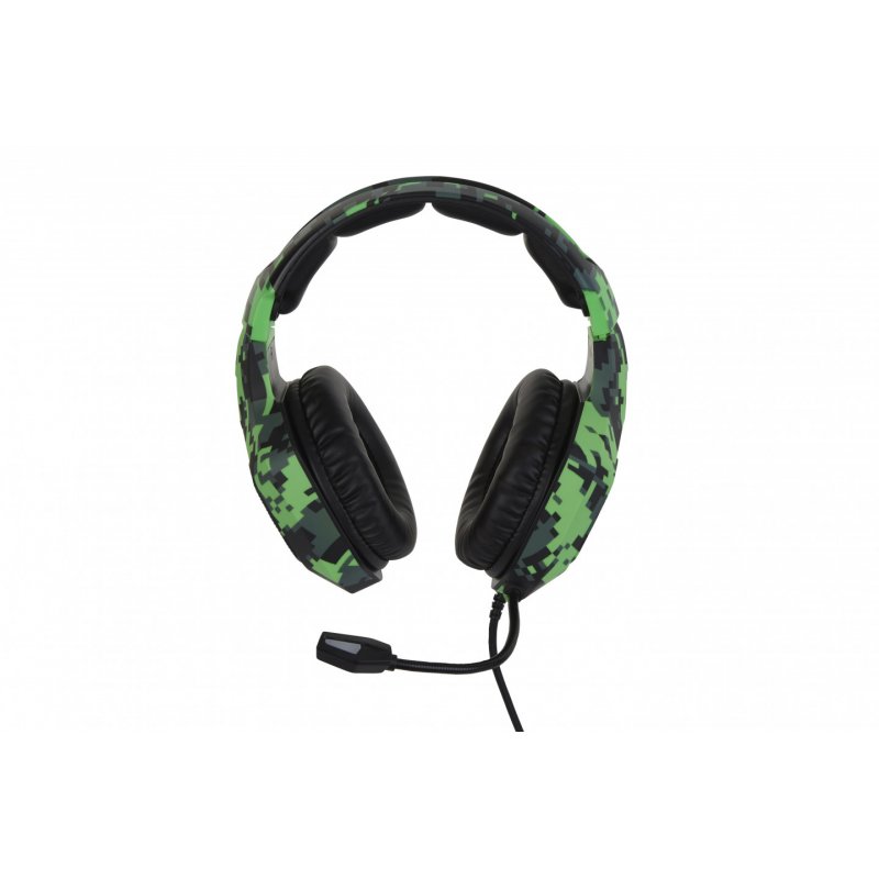 SureFire Skirmish Casque Avec fil Arceau Jouer USB Type-A Noir, Camouflage, Vert