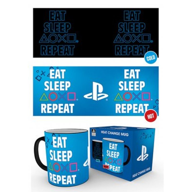 PLAYSTATION - Eat Sleep Repeat - Mug thermoréactif 320ml