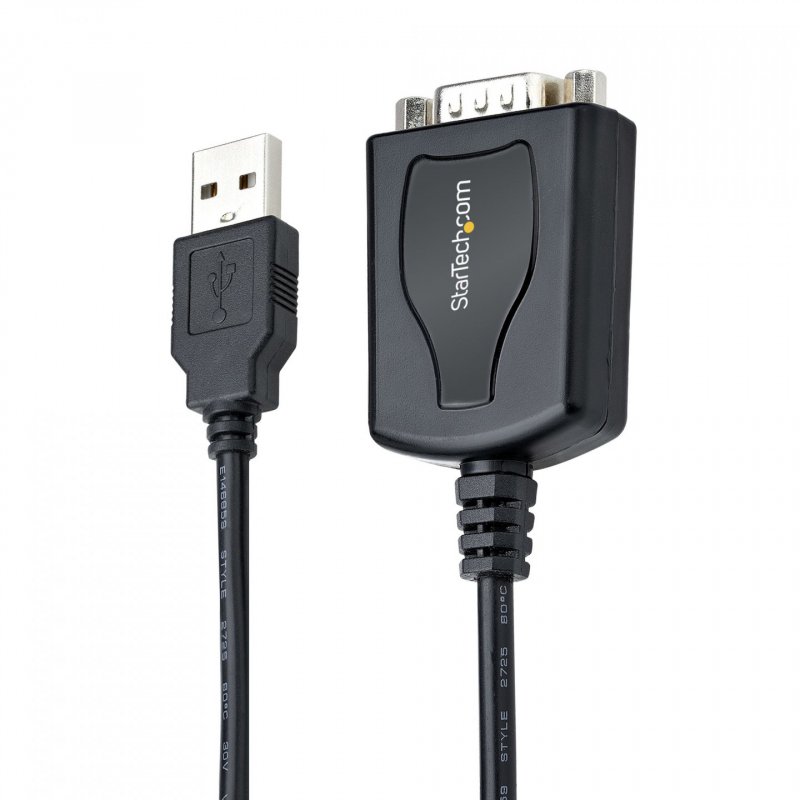 StarTech.com Câble USB vers RS232 de 1m - Câble Convertisseur USB vers RS232 DB9 Mâle avec Rétention du Port COM - P