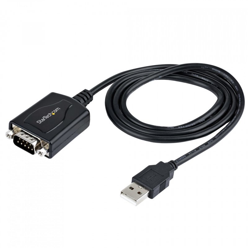 StarTech.com 3ft (1m) USB to Serial Cable with COM Port Retention, DB9 Male RS232 to USB Converter, USB to Serial Adapte