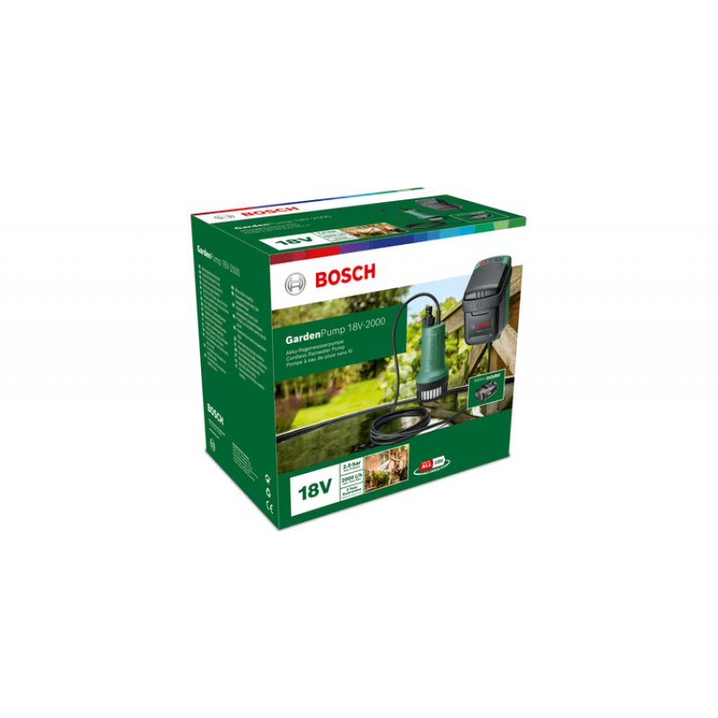 Bosch - GardenPump 18V-2000 (Batteri included)