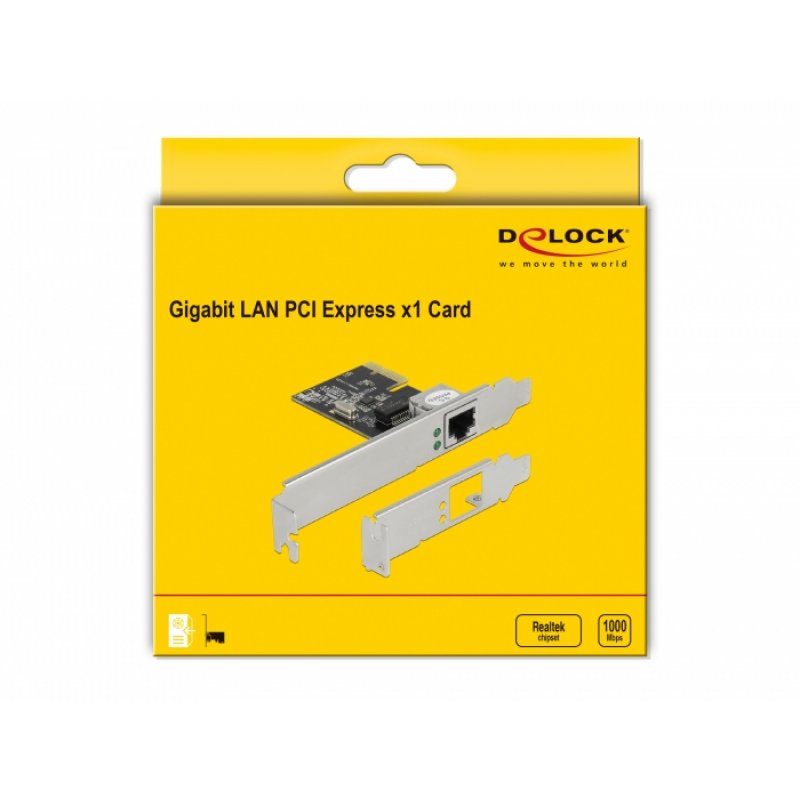 DeLOCK PCI Express x1 Card 1 x RJ45 Gigabit LAN RTL8111