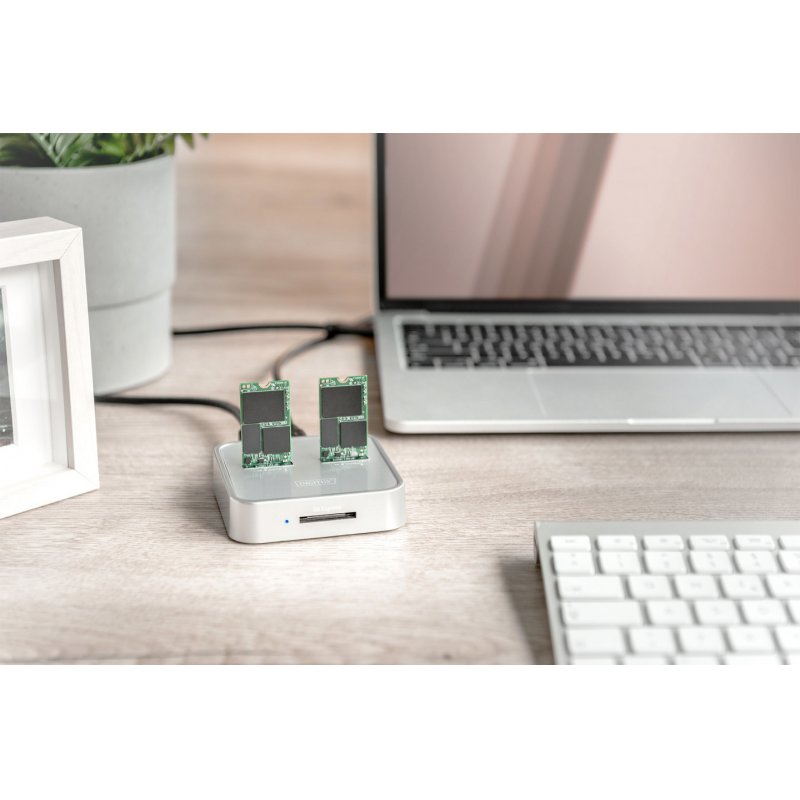 DIGITUS - SSD-Dockingstation - M.2 Card (PCIe NVMe & SATA) - USB-C 3.2 (Gen 2)