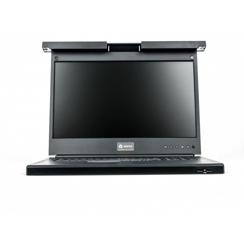 Vertiv Avocent LRA185KMM-001 rack console 48.3 cm (19") 1366 x 768 pixels Plastic, Steel Black 1U