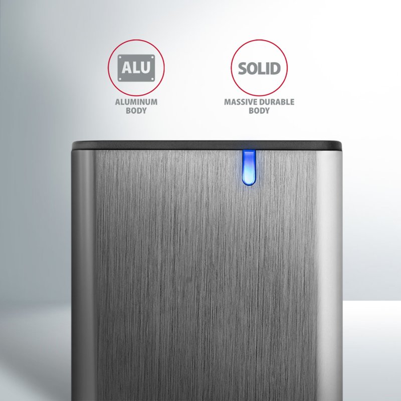 AXAGON EEM2-SG2 externes Gehäuse für M.2 SSDs USB-C 3.2 Gen 2 - silber