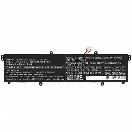 11.55V 3450MAH 40WH LI-POL BATTERY - ASUS B31N1911 / C31N19