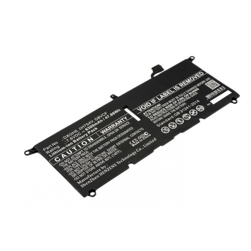 DLH Batterie Li-Pol 7.6V 6842mAh 52Wh - 0H754V / DXGH8 / G8VCF / 0DXGH8 / HK6N5 / WDK63 / G7GV0 / 451-BCRE