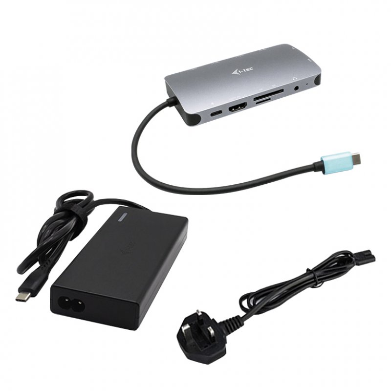 USB-C METAL NANO DOCK HDMI/VGA LAN POWER DELIVERY 100W CHARGER