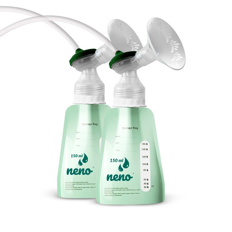 Neno Breast milk bags with an adapter for freezing and storing milk