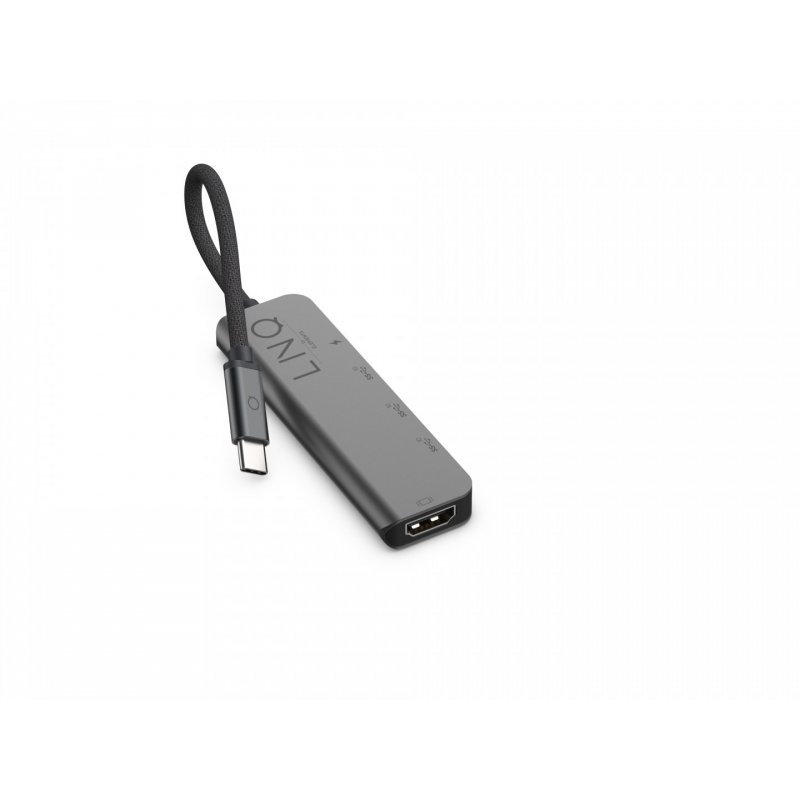 LINQ byELEMENTS LQ48014 station d'accueil USB 3.2 Gen 2 (3.1 Gen 2) Type-C Noir, Gris