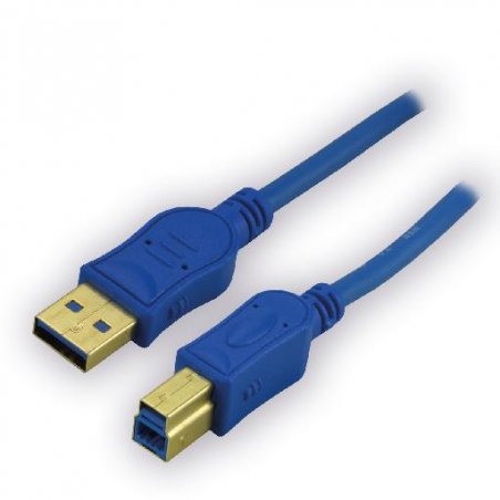 USB 3.0 A/B male cable - 1.80m Blue