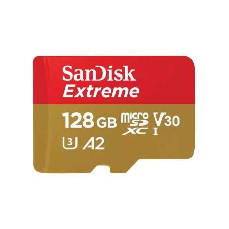 EXTREME MICROSDXC 128GB+SD ADAPTER 190MB/S 90MB/S A2 C10 V3
