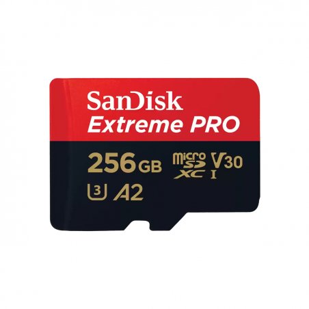 EXTREME PRO MICROSDXC 256GB+SD ADAPTER 200MB/S 140MB/S A2 C10 V