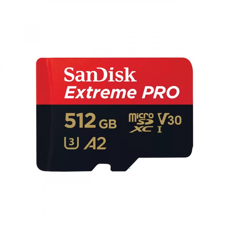 EXTREME PRO MICROSDXC 512GB+SD ADAPTER 200MB/S 140MB/S A2 C10 V