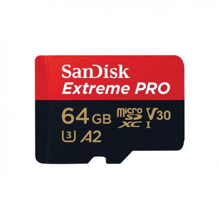 EXTREME PRO MICROSDXC 64GB+SD ADAPTER 200MB/S 90MB/S A2 C10 V3