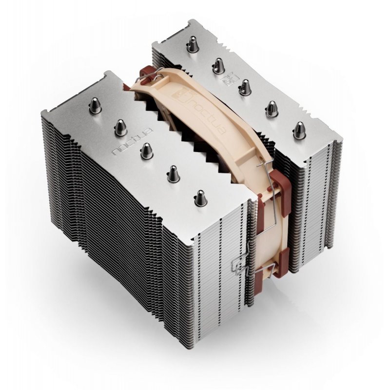 Noctua NH-D12L système de refroidissement d’ordinateur Processeur Refroidisseur d'air Aluminium, Beige, Marron
