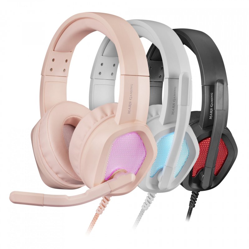 Casque Micro Gamer Mars Gaming MH320 RGB (Rose)