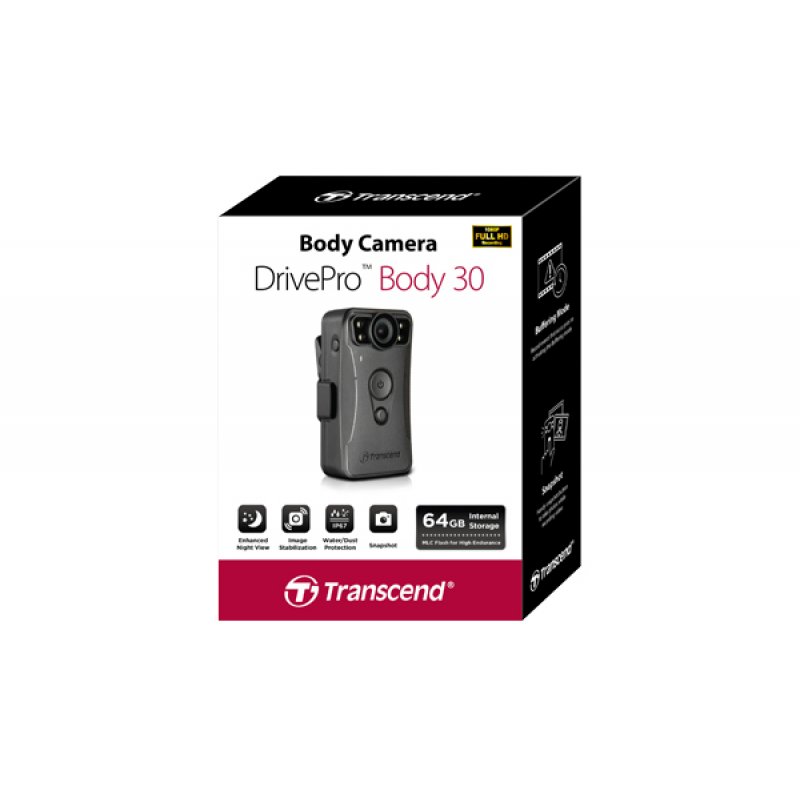 TRANSCEND 64GB Body Camera DrivePro