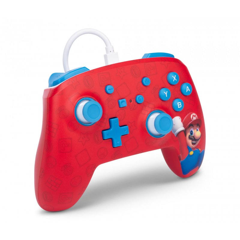 PowerA NSGP0001-01 accessoire de jeux vidéo Bleu, Rouge USB Manette de jeu Analogique Nintendo Switch