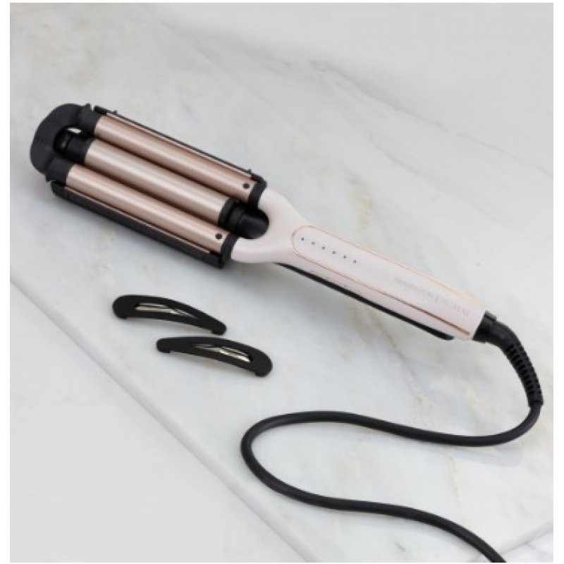 Remington CI91AW brosse soufflante et fer à lisser Fer à friser À chaleur Noir, Or rose 3 m