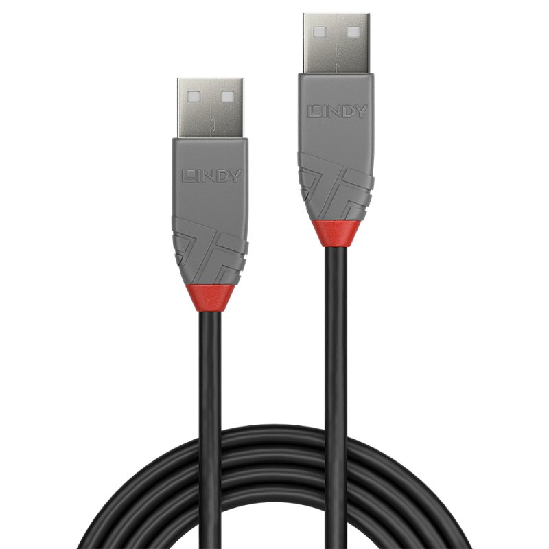 Lindy 5m USB 2.0 Type A Cable, Anthra Line