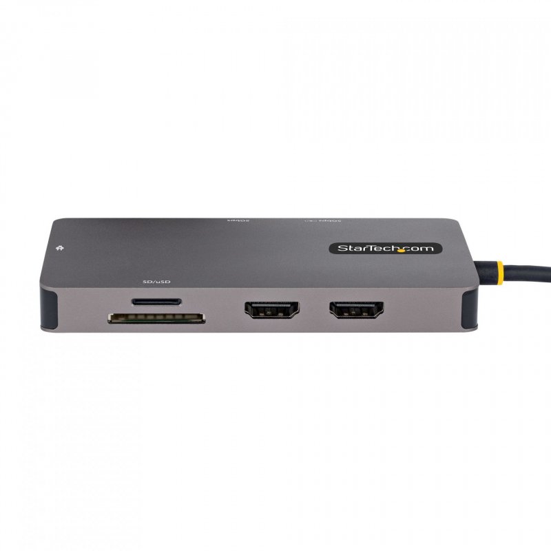 StarTech.com Adaptateur Multiport USB C - Vidéo Double HDMI 4K 60Hz - Hub USB-A 5 Gbps à 2 Ports, 100W Power Delivery 