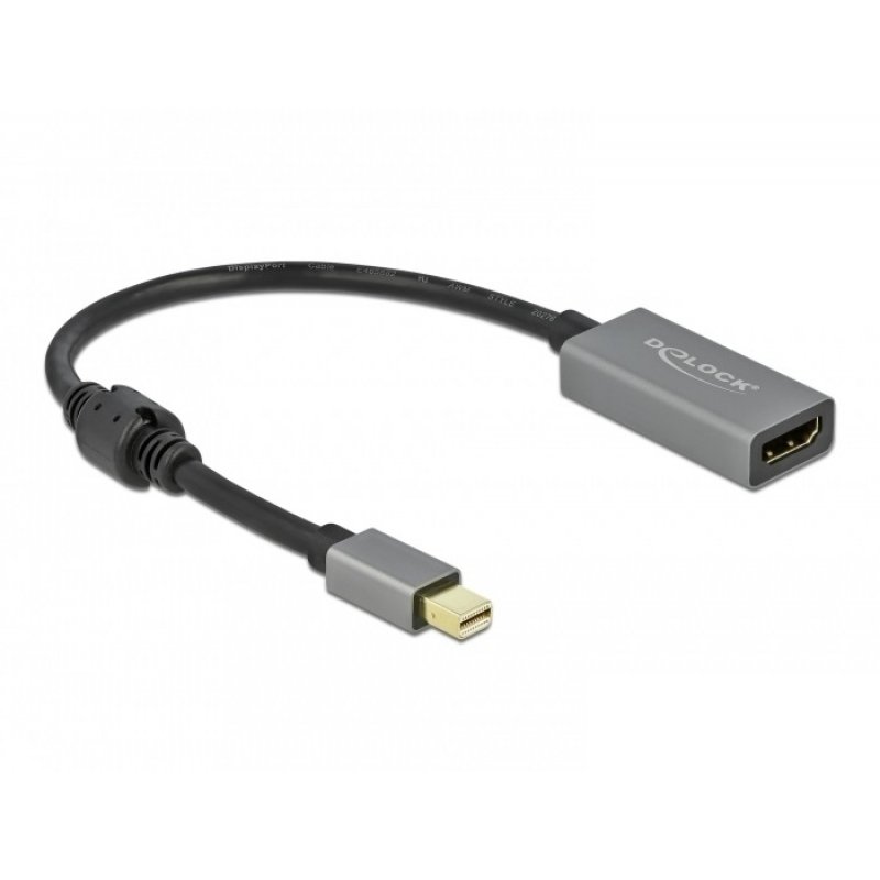 Adap Delock mini DP 1.4 to HDMI Grey/Black