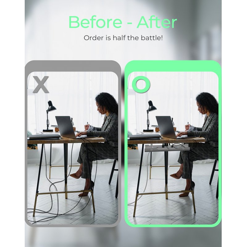 ZUB ICY BOX Cable management tray for Desk