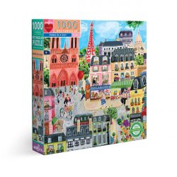 eeBoo Paris in a Day Block puzzle 1000 pc(s) Art