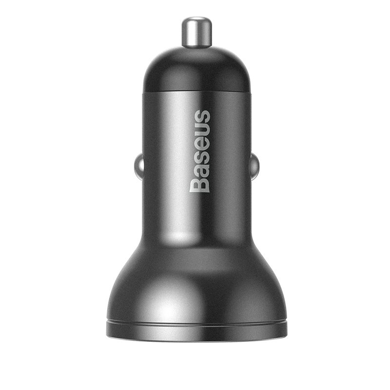 Baseus AB2XUSBAKBK chargeur d'appareils mobiles Universel Noir, Gris Allume-cigare Auto