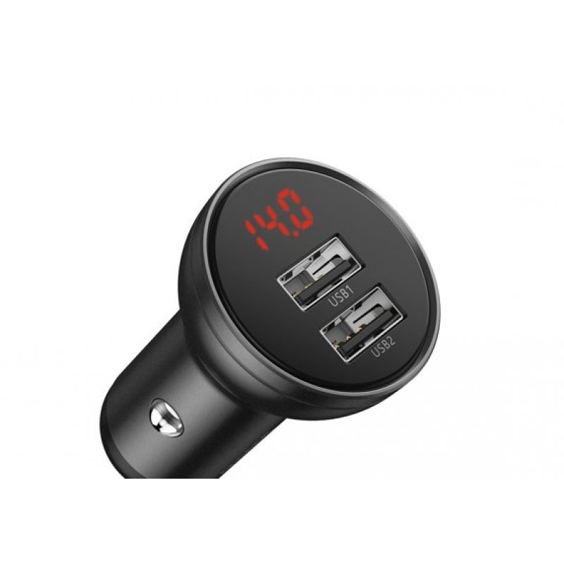 Baseus CCBX-0G chargeur d'appareils mobiles Universel Noir, Gris Allume-cigare Auto