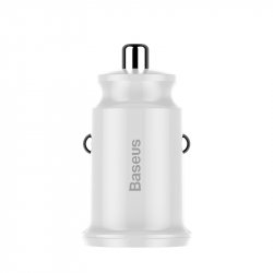 Baseus Car Charger Grain 3.1A White (CCALL-ML02)